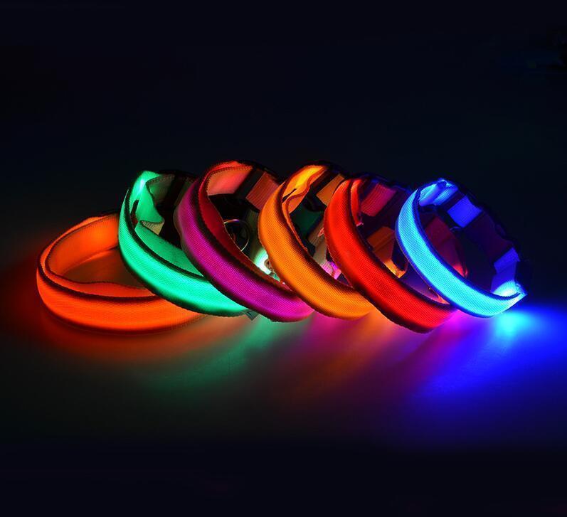 Night Safety Flashing Glow In The Dark Dog Collar