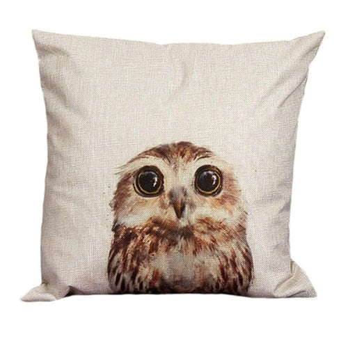 Super Deal 2016 Home Vintage Owl Cotton Linen Pillow Case Linen Leaning Cushion Throw Pillow Covers Pillowslip Case XT