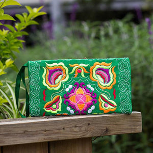 Women Ethnic Handmade Embroidered Wristlet Clutch Bag Vintage Purse Wallet