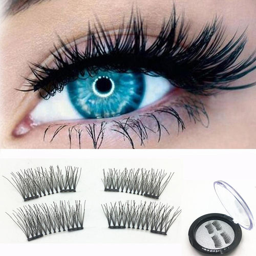 1 Pair 3D Magnetic False Eyelashes Lashes Reusable False Magnet