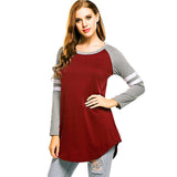 Women Baseball Autumn Long Sleeve T-Shirt Sweatshirts Blouse Tops