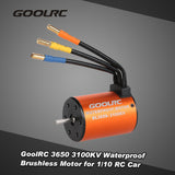 GoolRC 3650 3100KV Waterproof Brushless Motor for 1/10 RC Car HSP 94123 HuanQi 727 FS Racing 53625/53632